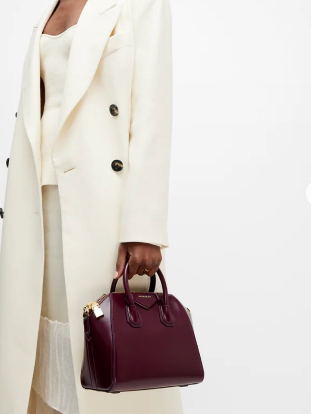 Givenchy Mini Antigona Top-Handle Bag in Burgundy - Picture 8 of 9